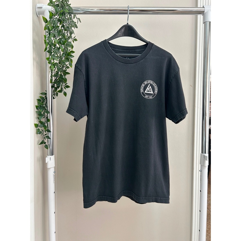 Gently Used Gracie Jiu-Jitsu Academy Black Graphic T-Shirt Large
